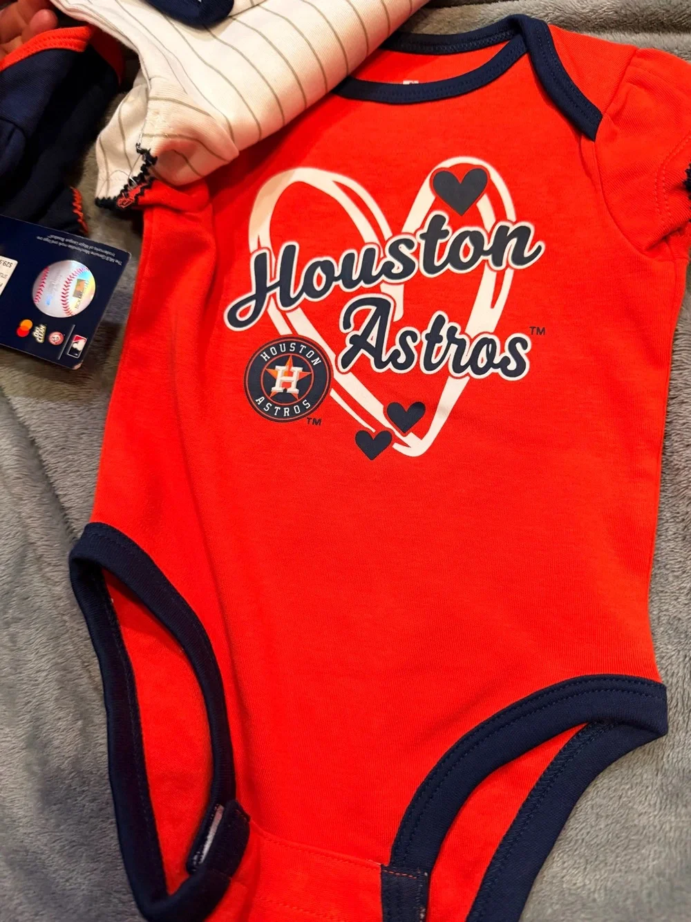 Baby 3-Pack One-Piece Bodysuits - Navy, Red, White